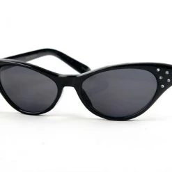 POP Fashionwear Rhinestone Cat Eye Sunglasses In Black