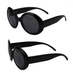POP Fashionwear NEW ARRIVALS Large Round Sunglasses In Black