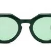 Cramilo Eyewear ACCESSORIES Geometric Cat Eye Sunglasses In Green