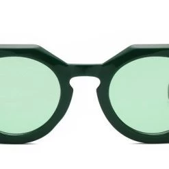 Cramilo Eyewear ACCESSORIES Geometric Cat Eye Sunglasses In Green