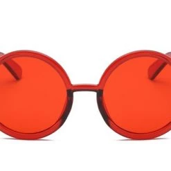Cramilo Eyewear ACCESSORIES Large Round Sunglasses In Red