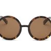Cramilo Eyewear ACCESSORIES Large Round Sunglasses In Tortoiseshell