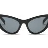 Cramilo High Bridge Cat Eye Sunglasses In Black