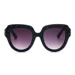 Cramilo Eyewear Black Heart Embellished Sunglasses ACCESSORIES