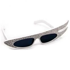 Naked City Clothing Rhinestone "Hollywood" Sunglasses - White ACCESSORIES