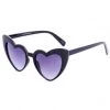 Girly Accessories Black Angular Heart Cat-Eye Sunglasses