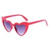 Girly Accessories Red Angular Heart Cat-Eye Sunglasses