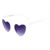 Girly Accessories White Angular Heart Cat-Eye Sunglasses
