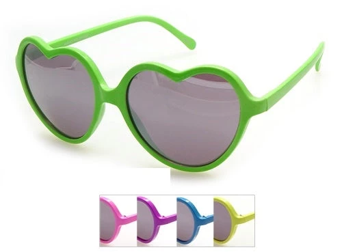 Fashion Boom Plastic Heart Sunglasses With Mirrored Lens 3 Fashion Boom Plastic Heart Sunglasses With Mirrored Lens