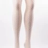 Tabbisocks Crochet Over The Knee Socks In Ivory