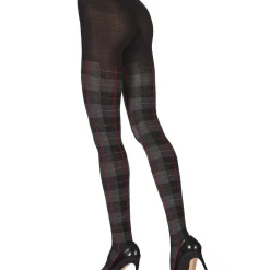 MeMoi Plaid Sweater Tights - Black & Grey XL & LARGER 7 MeMoi Plaid Sweater Tights - Black & Grey XL & LARGER