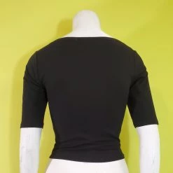 2NE1 Apparel Retro Boatneck Top In Black - Size S