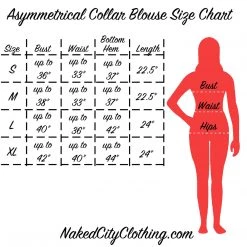 Faith Apparel Asymmetrical Collar Blouse In Olive Green - Size S