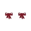 Erstwilder Essentials Bow Post Earrings - Red Ripple