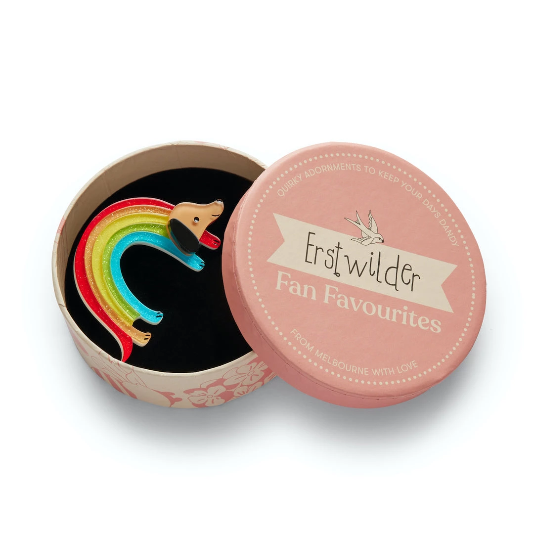 Erstwilder Fan Favourites Rainbow Ruff Brooch ACCESSORIES 5 Erstwilder Fan Favourites Rainbow Ruff Brooch ACCESSORIES