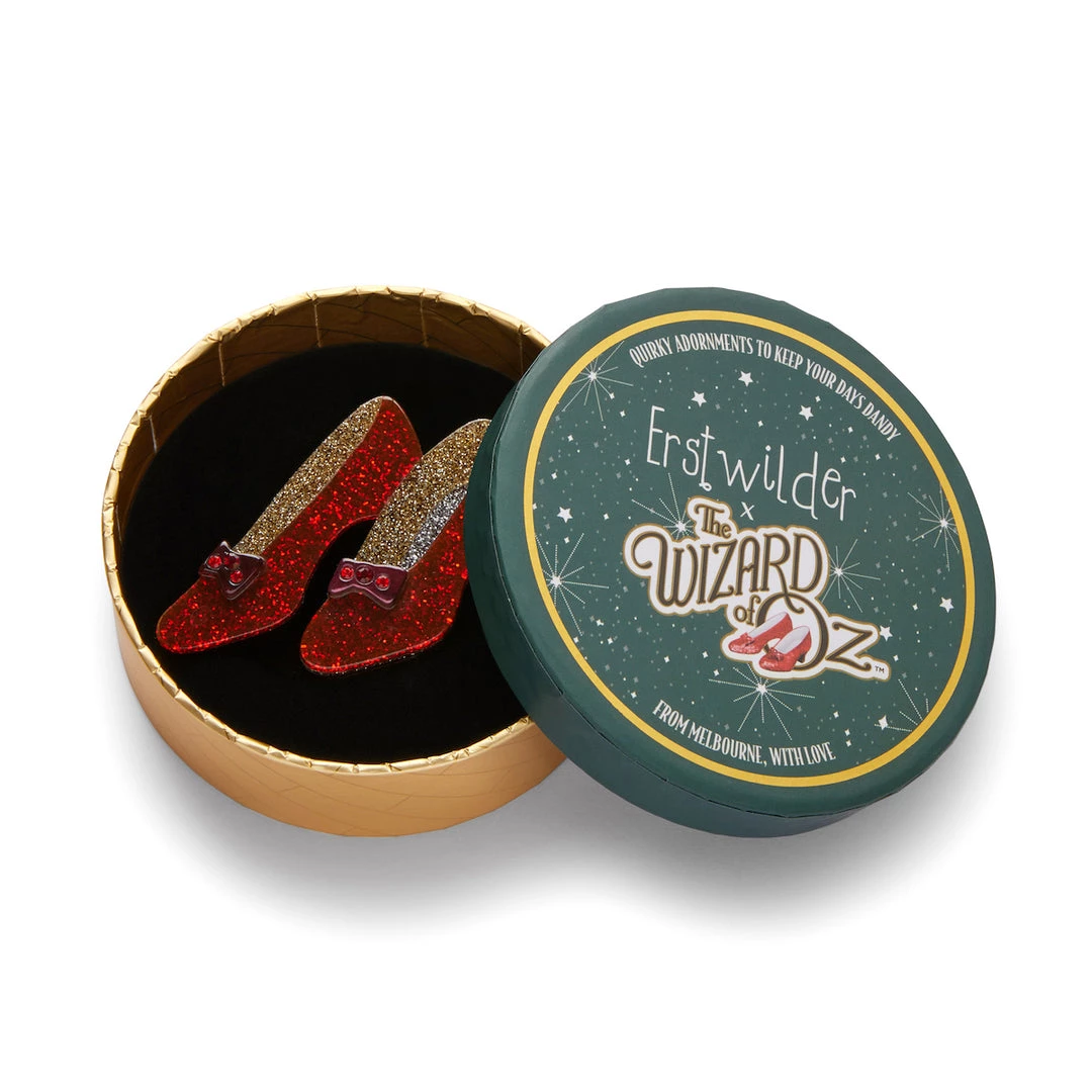 Erstwilder Wizard Of Oz Collection "Ruby Slippers" Brooch 5 Erstwilder Wizard Of Oz Collection "Ruby Slippers" Brooch