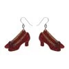 Erstwilder ACCESSORIES Wizard Of Oz Collection "Ruby Slippers" Dangle Earrings 2 Erstwilder ACCESSORIES Wizard Of Oz Collection "Ruby Slippers" Dangle Earrings