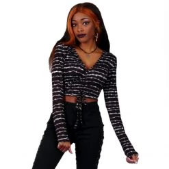 Too Fast Clothing Barbed Wire Kisses Wrap Top APPAREL