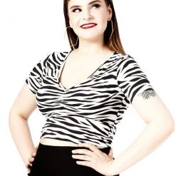 Sourpuss Clothing Suzie Top - Zebra